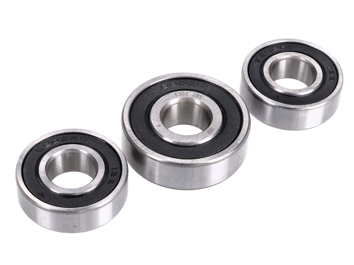 Roulements de roue Naraku avant 2x6202.2RS/1x6302.2RS pour Aprilia, Derbi, Gilera, Piaggio