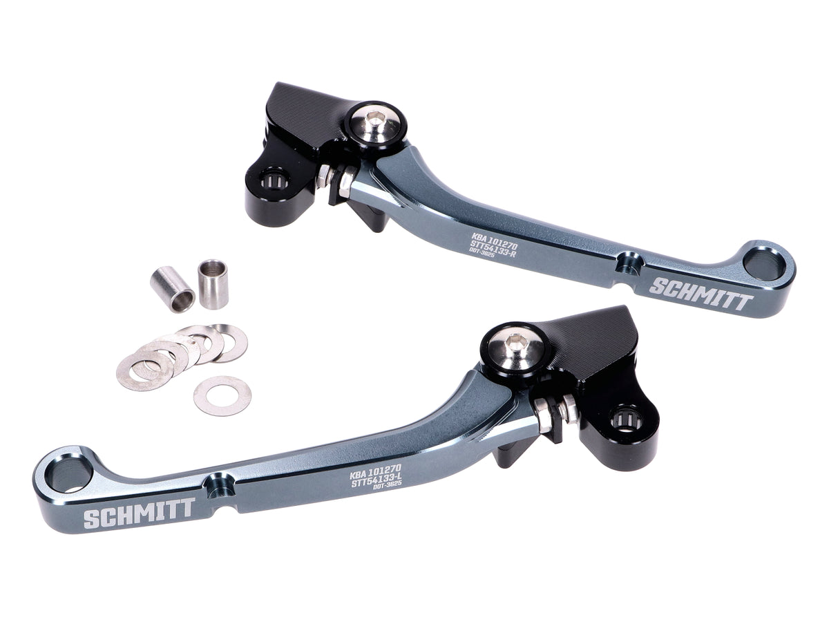 Levier de frein Levier d´embrayage Set Schmitt Ancrage manuel CNC aluminium noir-gris pour Simson S50, S51, S53, KR51/2, SR50, SR80