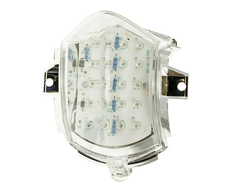 Feu arrière LED en verre clair pour Aprilia SR50R, usine (04-)