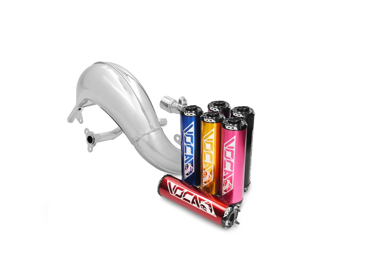 Pot d´échappement Voca Cross chromé 50/70cc pour Beta RR E3, E4