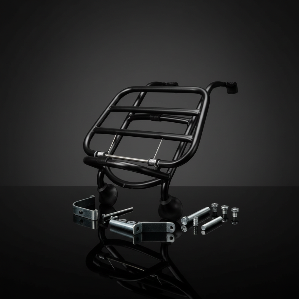 Porte-bagages scooter fond sombre