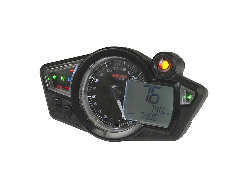 Compteur de vitesse multifonction Koso RX1N GP Style noir et blanc