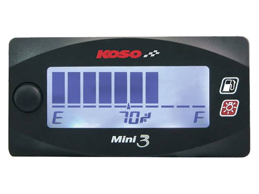 Jauge Ã  essencet Koso Mini Style 3, Ã©clairage blanc