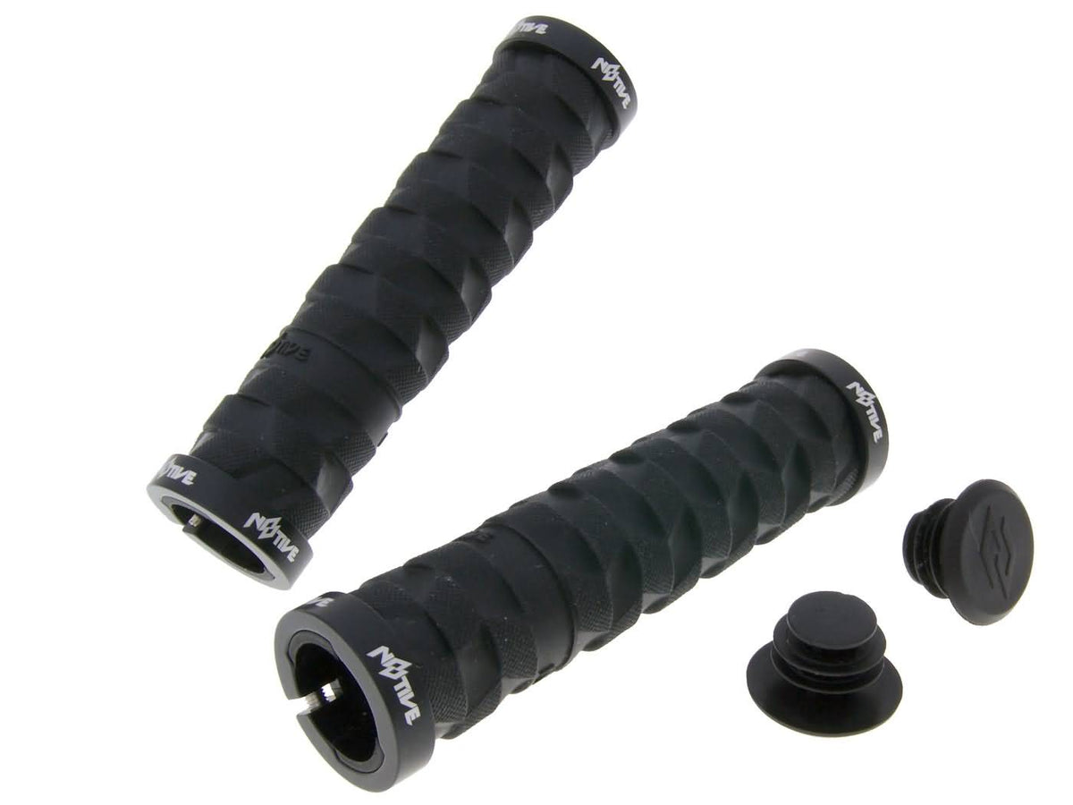 n8tive double jeu de poignÃ©es Ã  verrouillage ROCK 130mm - noir
