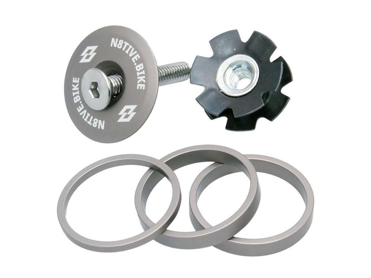 n8tive Spacer Kit incl. capuchon avant - gris