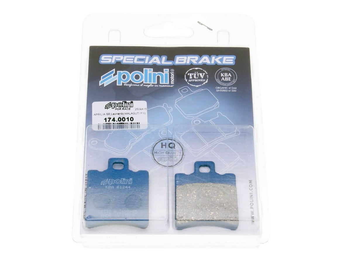 Plaquettes de frein Polini organiques pour Aprilia Malaguti MBK Piaggio Yamaha