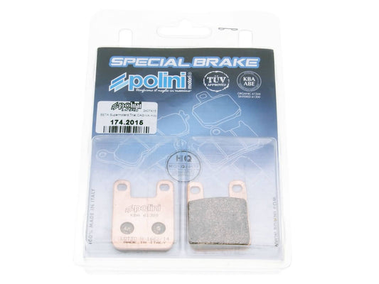 Plaquettes de frein Polini Sinter pour Derbi Gilera Italjet Peugeot