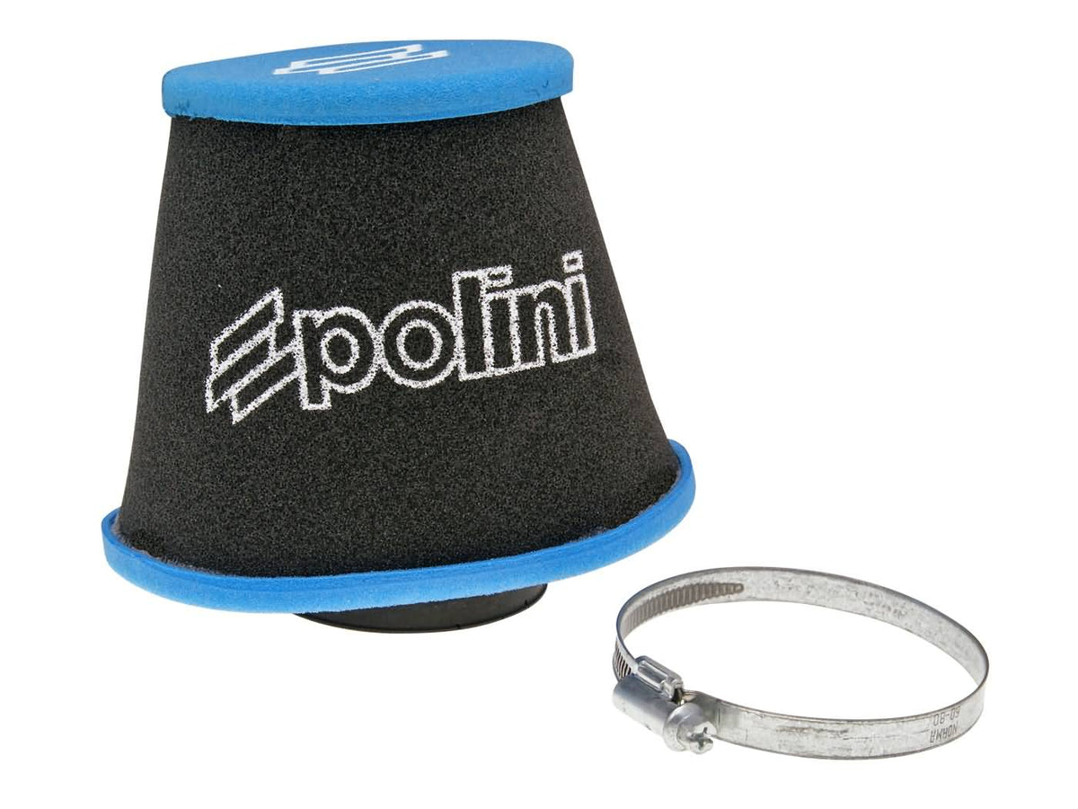 Filtre Ã  air Polini Big Evolution 48mm droit noir-bleu