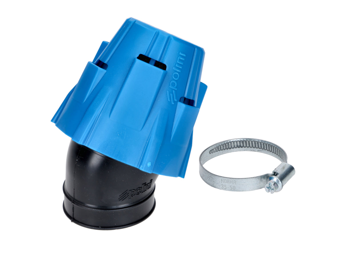 Filtre à air Polini Blue Air Box 46 mm 30° bleu