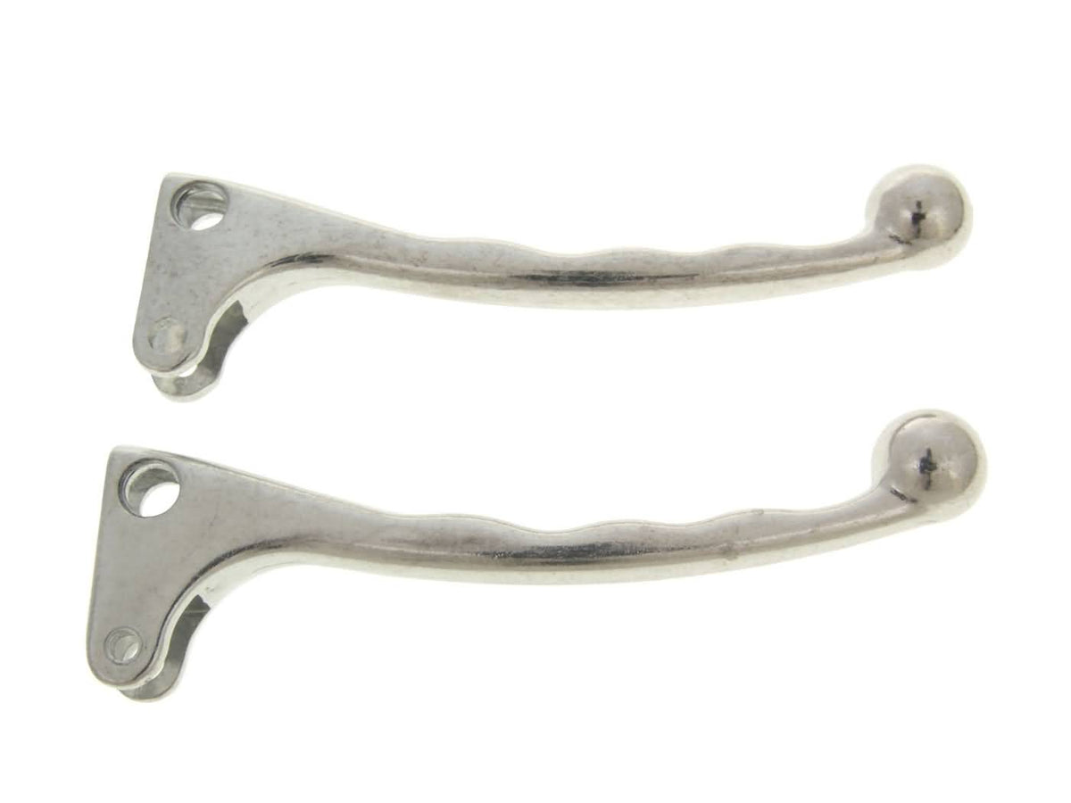 jeu de leviers de frein gauche et droit aluminium argent pour Puch Maxi