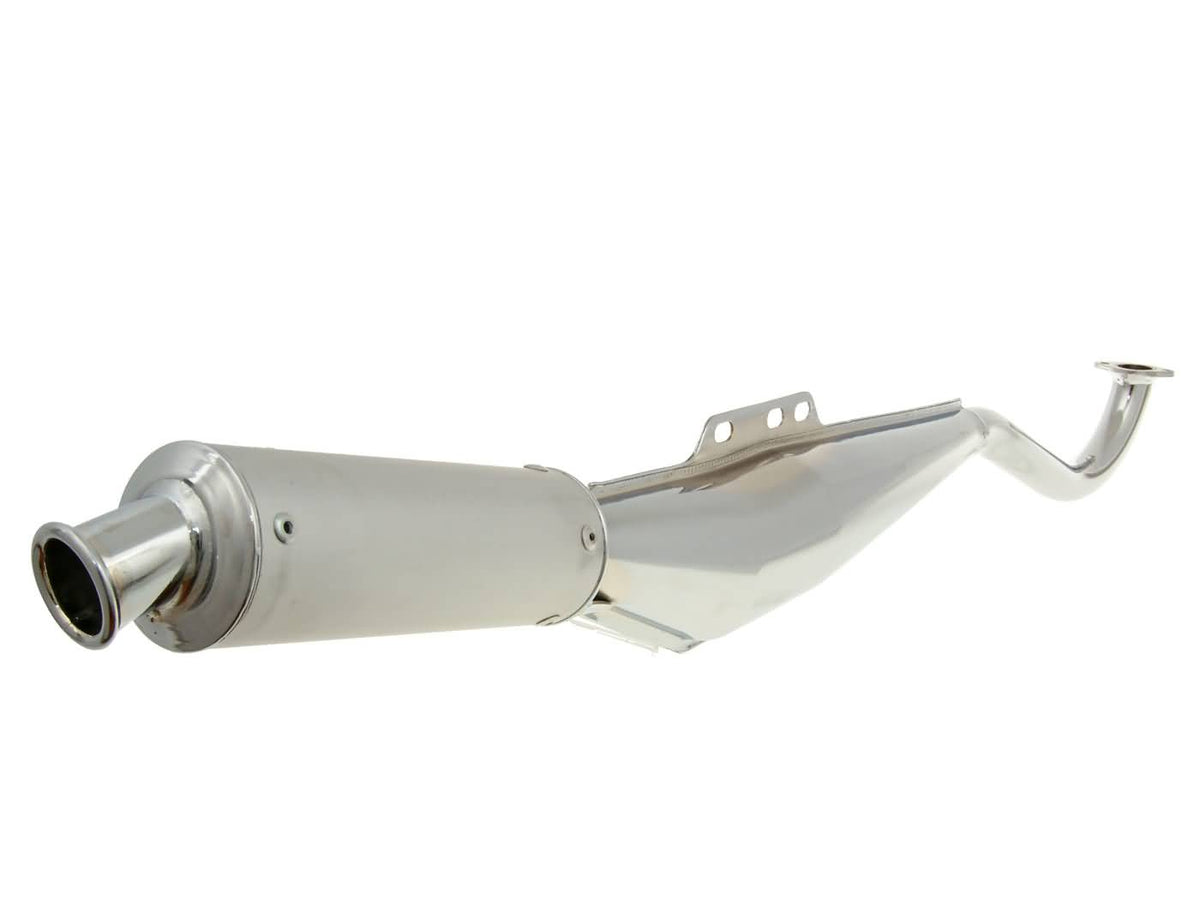 Pot dÃÂ´Ã©chappement Tecno chromÃ©s / aluminium pour Puch Maxi