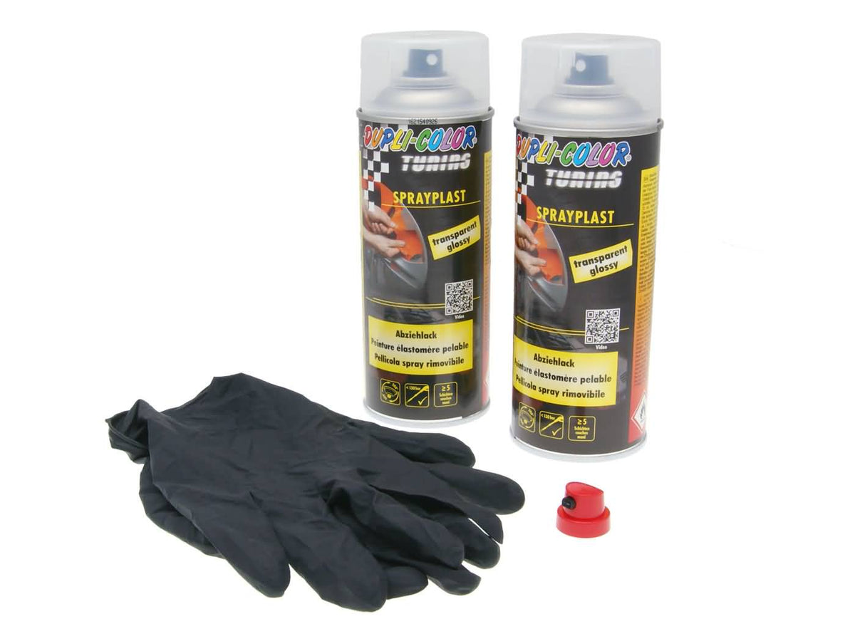 Set Peel-off Dupli-Color Sprayplast transparent brillant 2x400ml