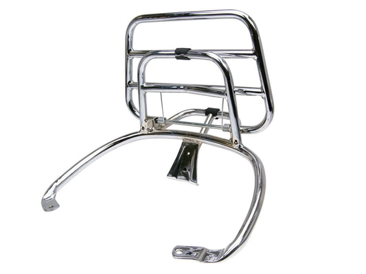 Top Case carrier / porte-bagages pliable chromÃ© pour Vespa Primavera