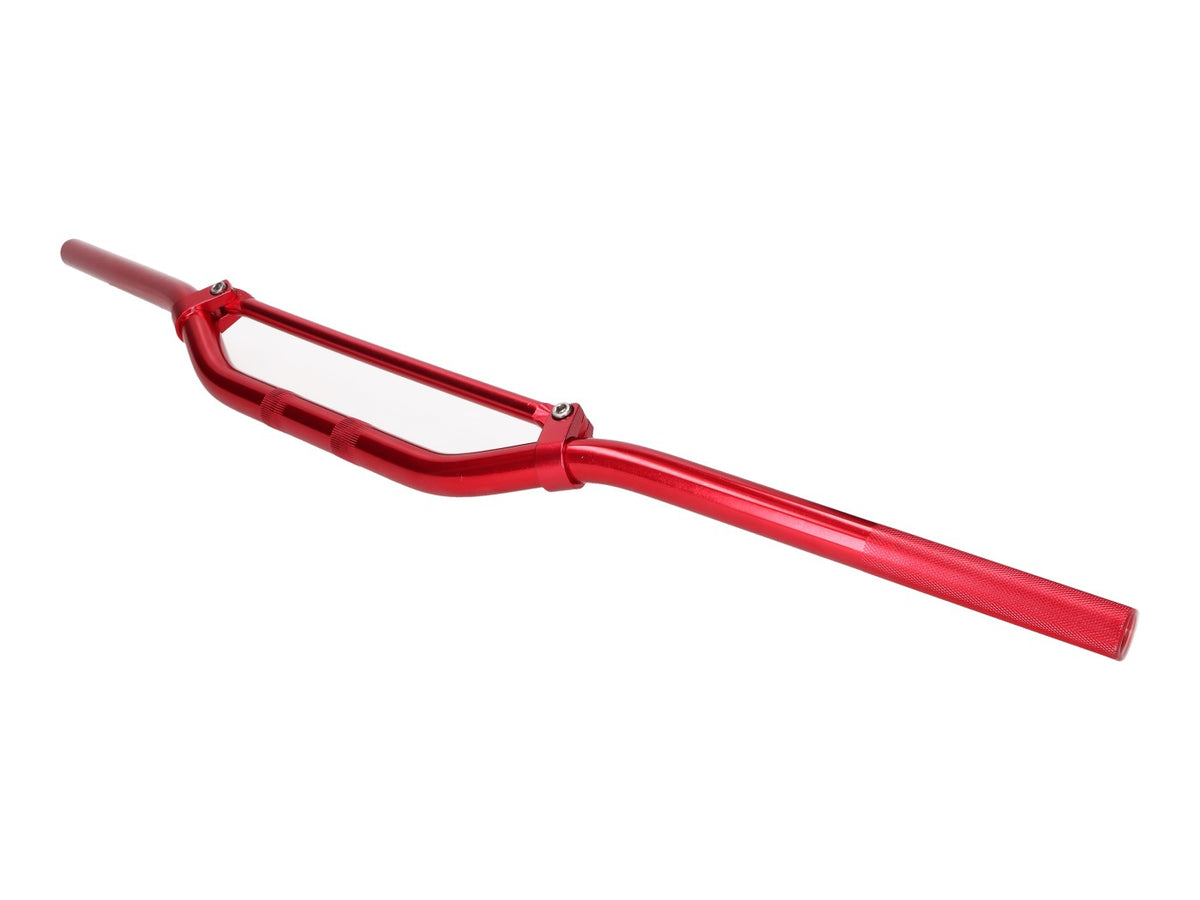 Guidon Enduro Aluminium avec jambe de force rouge 22mm - 820mm