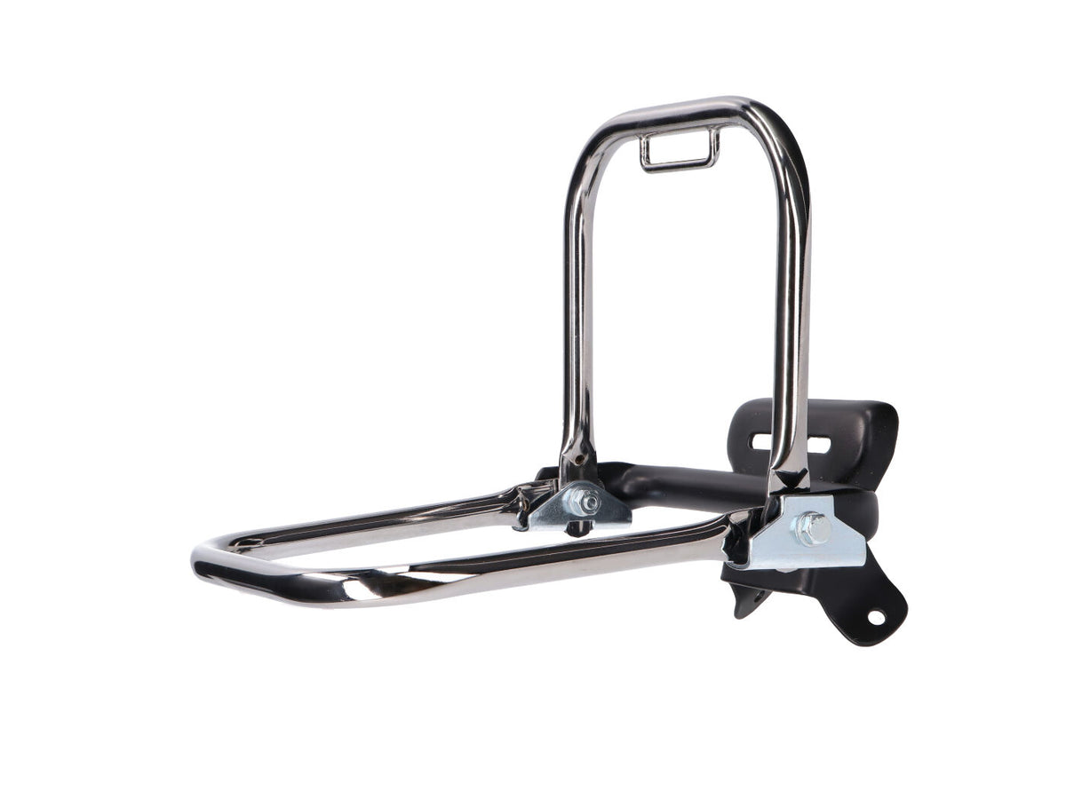Jeu de porte-bagages chromé arrière support court et support dÂ´aile pour Simson S50, S51, S70