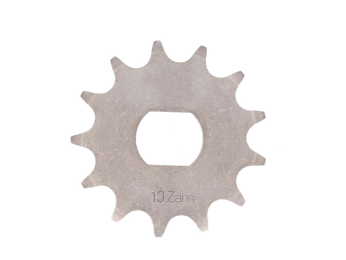 Pignon de chaîne 13 dents 1/2x5,4 pour Simson S51, S53, S70, SR50, SR80, KR51/2 à queue dÂ´aronde