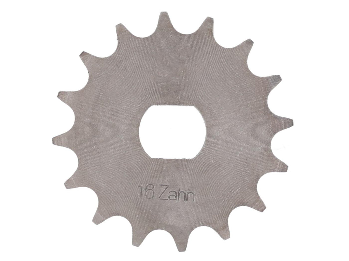 Pignon de chaîne 16 dents 1/2x5,4 pour Simson S51, S53, S70, SR50, SR80, KR51/2 à queue dÂ´aronde