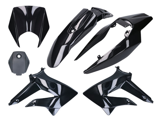 Kit de carénage noir complet pour Derbi Senda 2011-, Gilera RCR, SMT 2011-