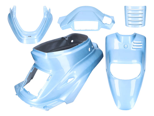 Kit carénages Hawaï bleu 5 pièces pour MBK Booster -2004, Yamaha BWS -2004
