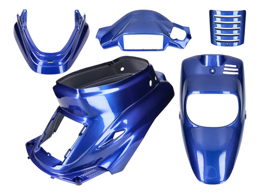 Kit carénages bleu métallisé 5 pièces pour MBK Booster -2004, Yamaha BWS -2004