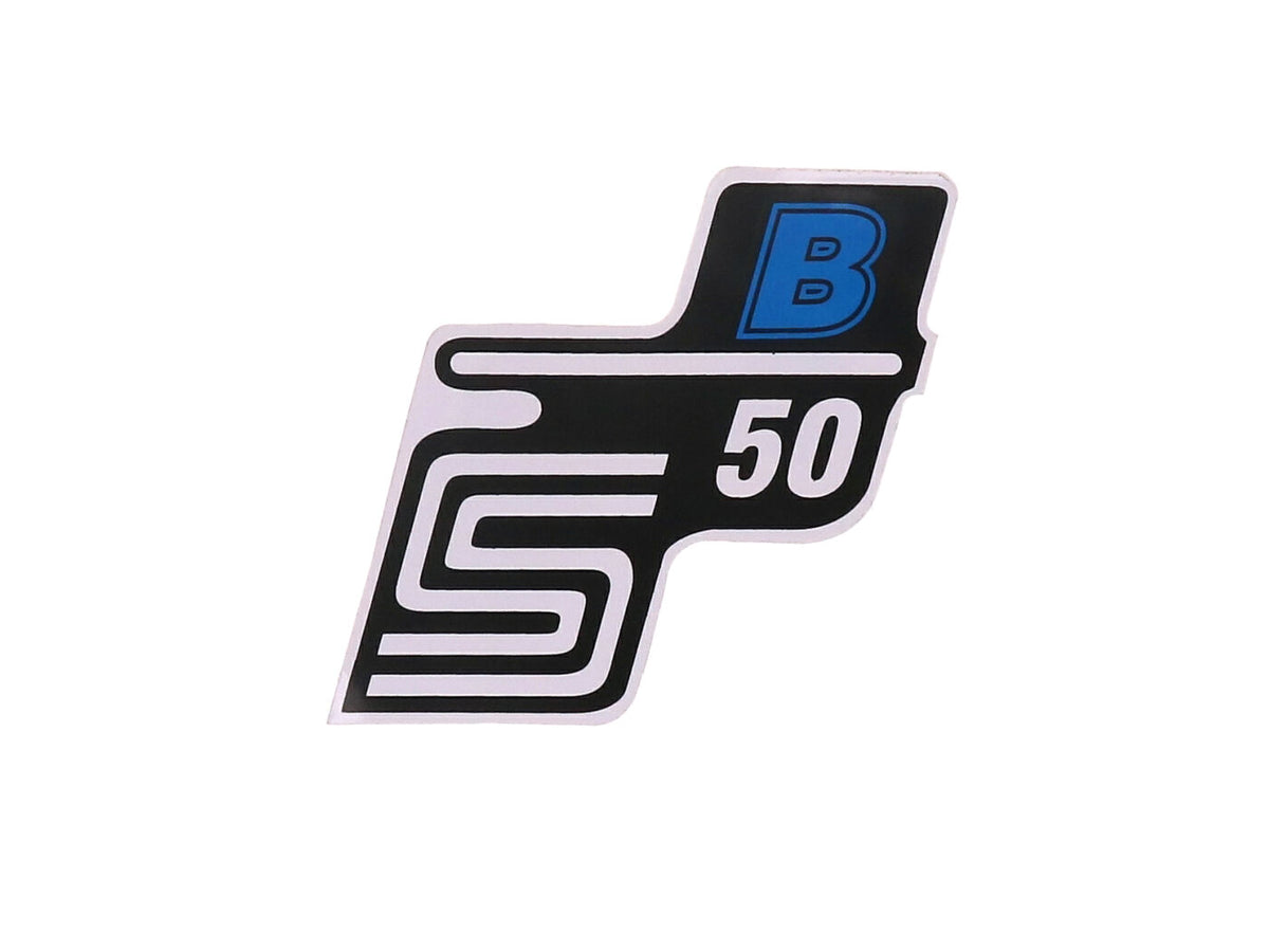 Lettrage S50 B feuille / autocollant bleu pour Simson S50