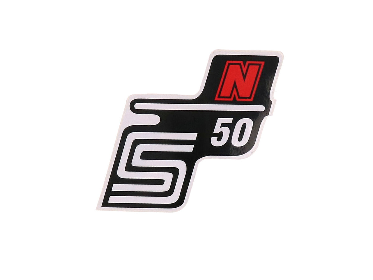 Lettrage S50 N feuille / autocollant rouge pour Simson S50