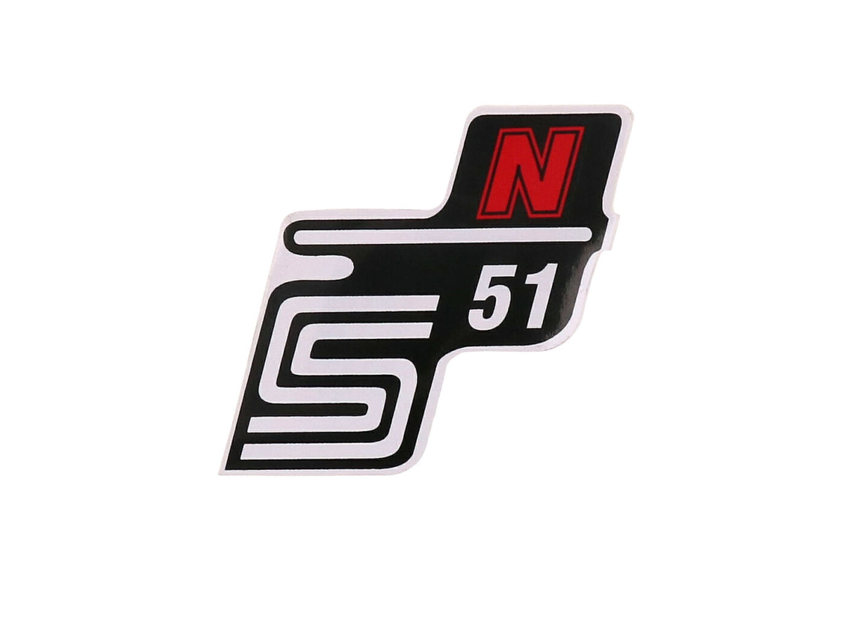 Lettrage S51 N feuille / autocollant rouge pour Simson S51
