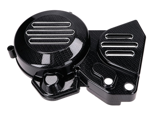 Couvercle dÂ´allumage TUNR look carbone pour Derbi EBE, EBS