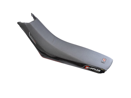 Housse de selle Doppler noir / rouge pour Derbi Senda 2010-, Gilera RCR, SMT 2011-