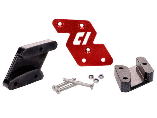 Guide chaîne Doppler rouge pour Aprilia RX, SX, Derbi Senda, Gilera RCR, SMT