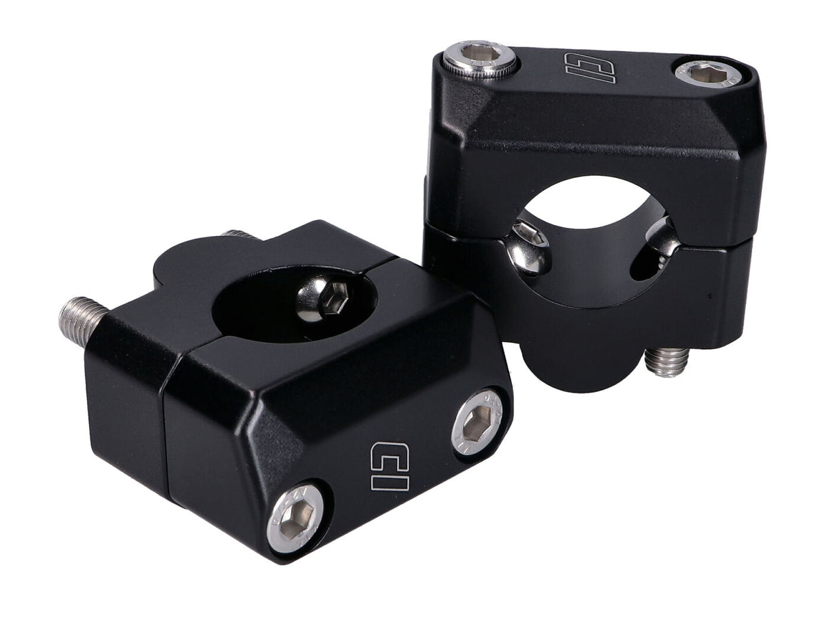 Kit de fixation sur guidon Doppler 22mm à 28,6mm noir