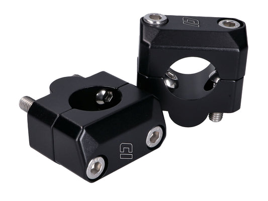 Kit de fixation sur guidon Doppler 22mm à 28,6mm noir
