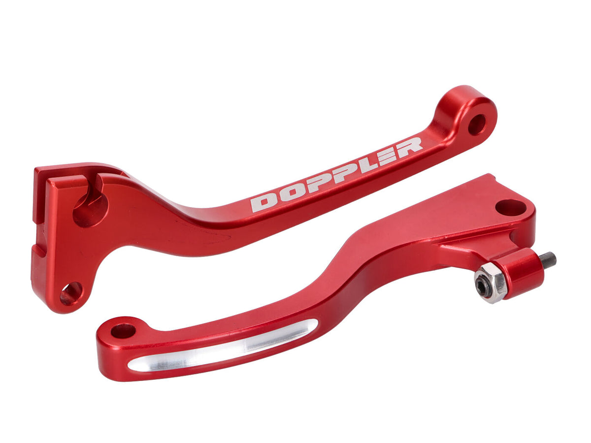 Leviers de frein et dÂ´embrayage Doppler CNC rouge pour Sherco SE, SM 11- (avec frein J.Juan)