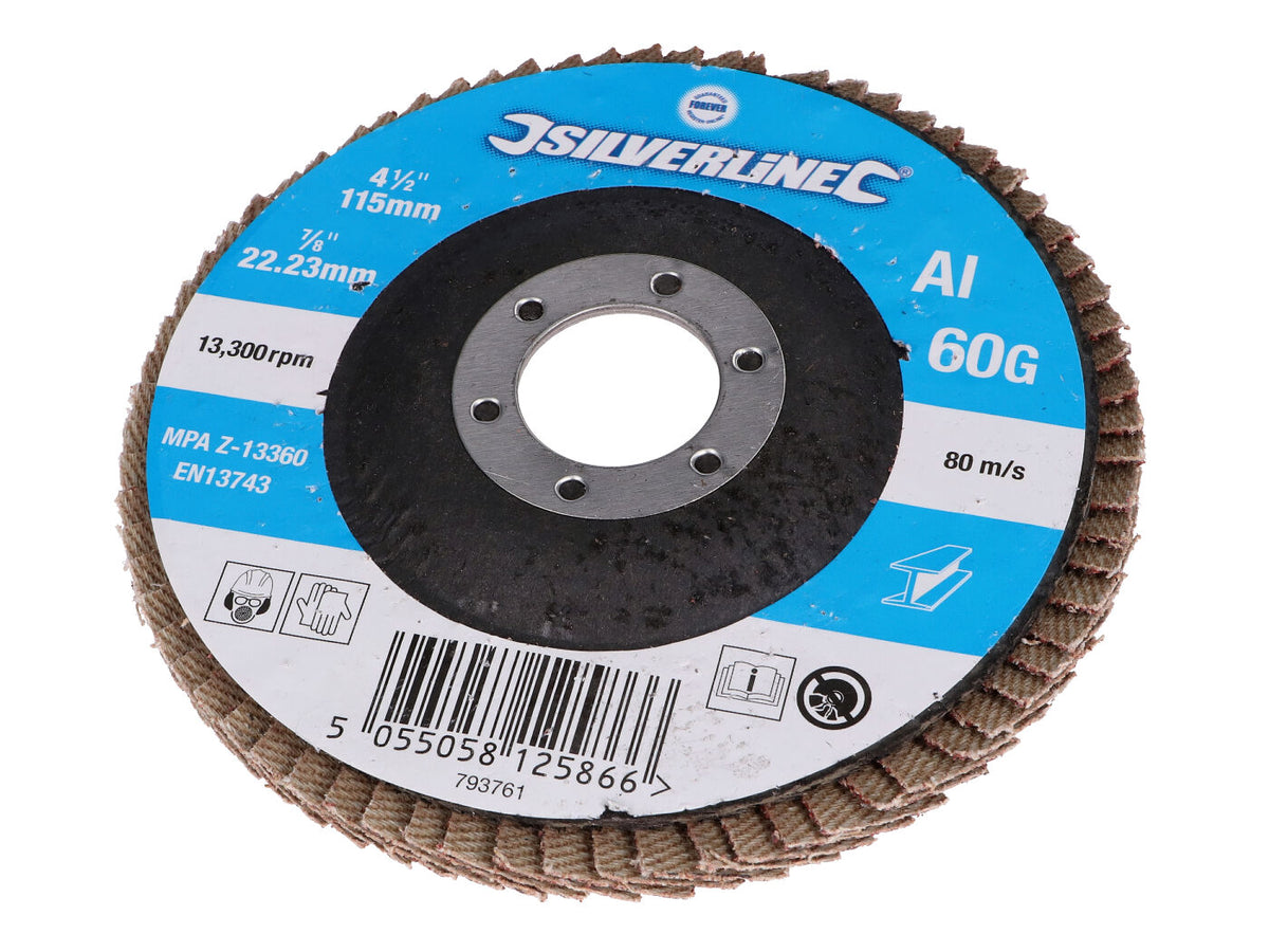 Disque abrasif en corindon 115 mm, grain 60