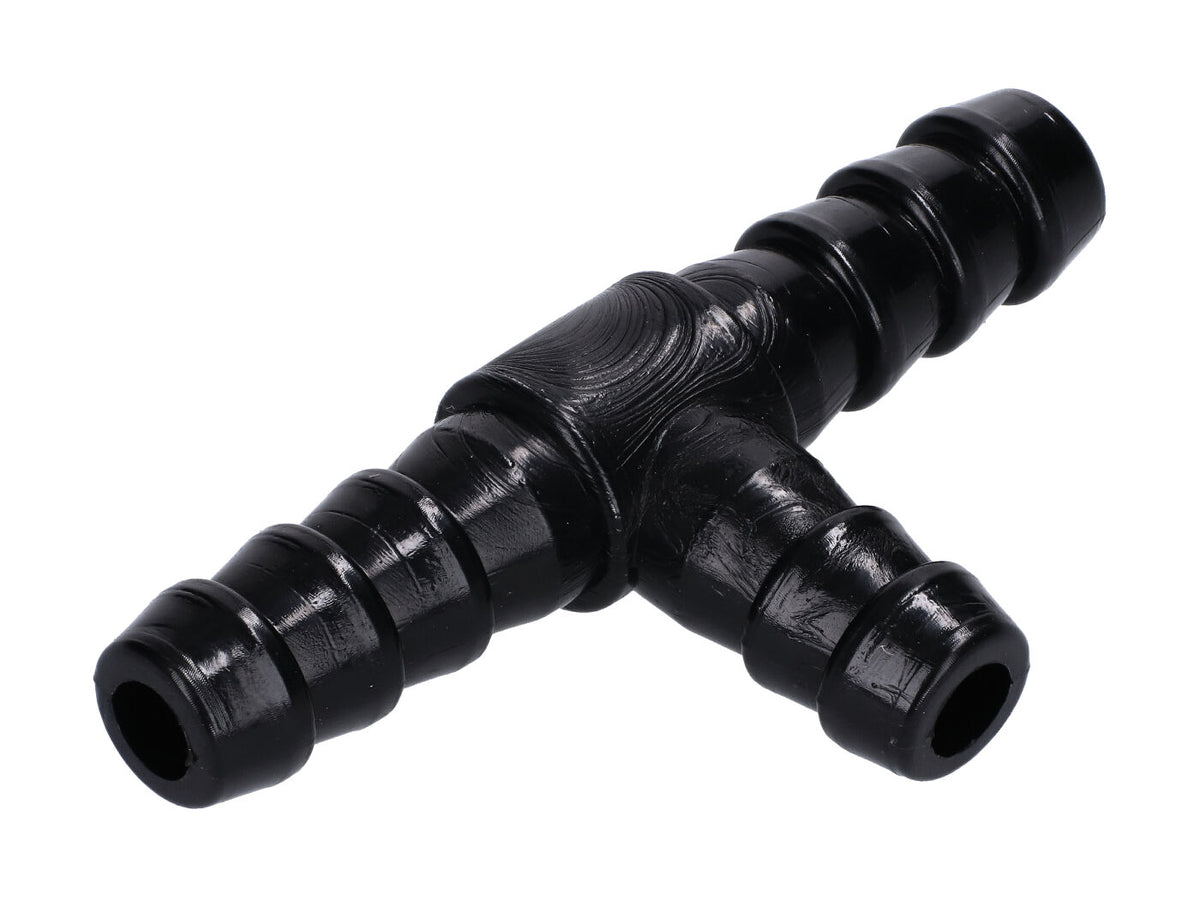 Raccord de durite dÃÂ´essence en T noir 8mm