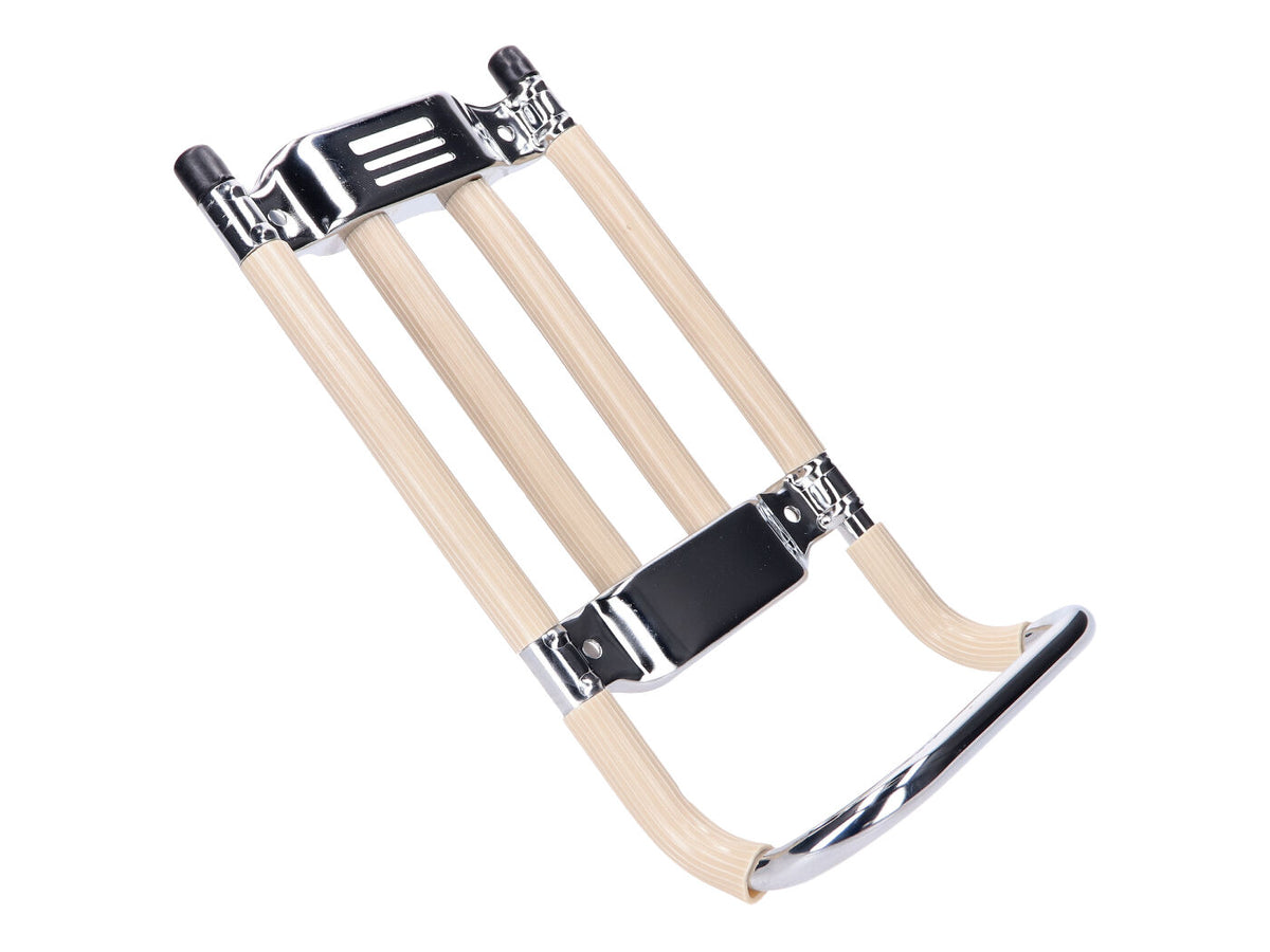 Porte-bagages chromé, beige pour Simson KR51/1, KR51/2, SR4-2, SR4-3, SR4-4, Schwalbe, Star, Habicht, Sperber
