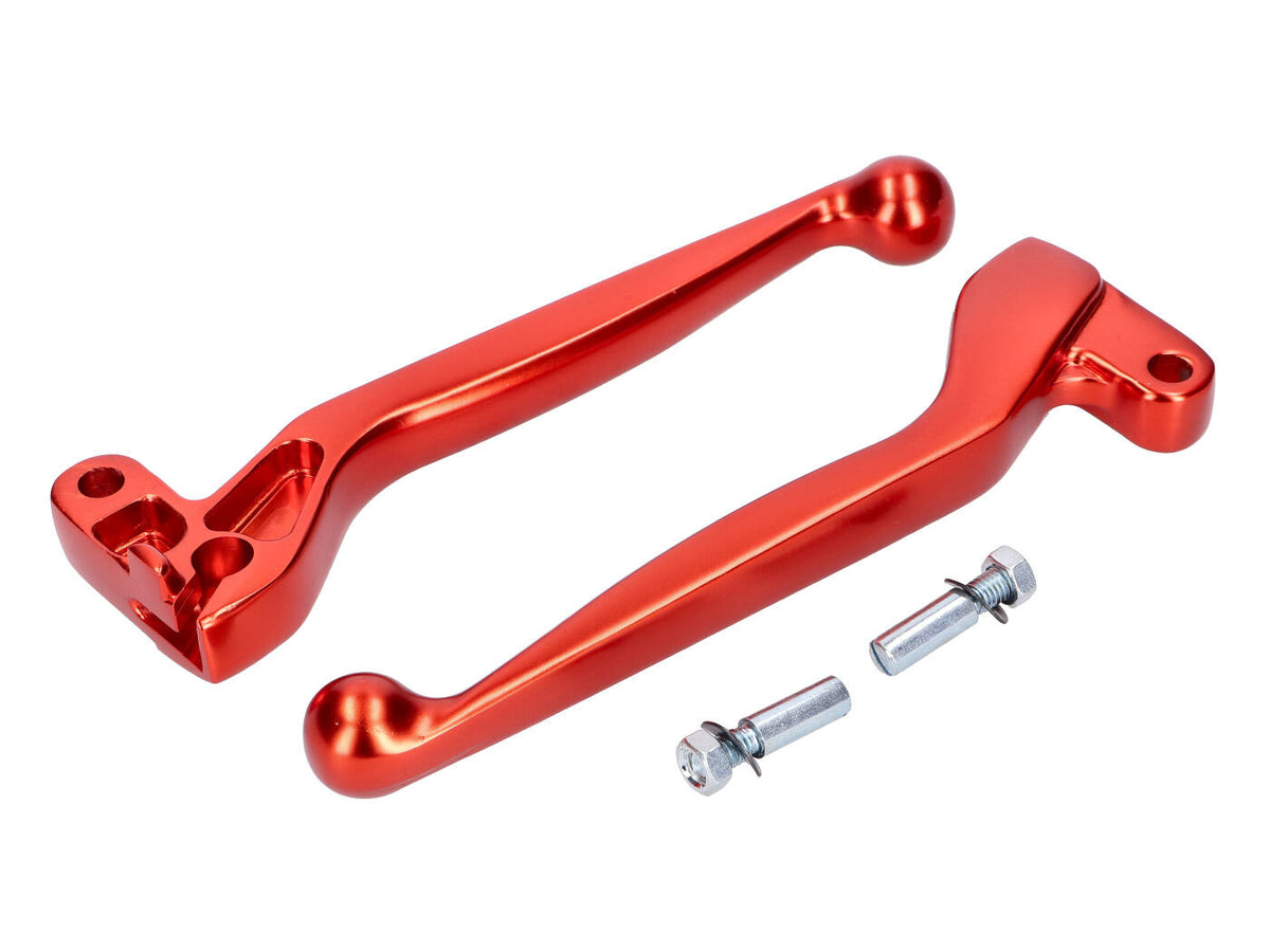 Levier dÂ´embrayage et de frein ALU anodisé orange pour Simson S50, S51, S53, S70, S83, SR50, SR80