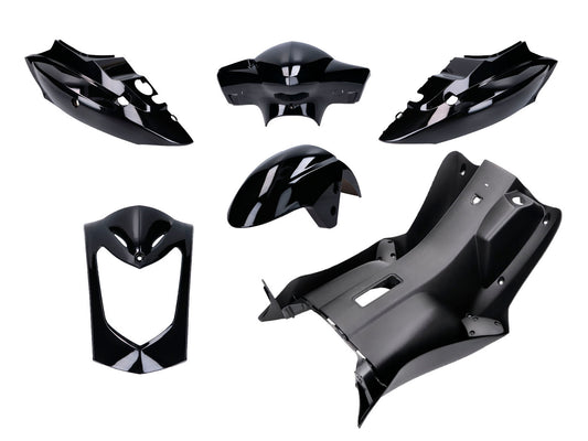 Kit carénage 6 pièces noir pour Kymco Agility 50, 125ccm 2T, 4T 08-17