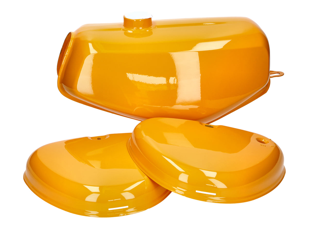 B-Ware Réservoir dÂ´essence et couvercle latéral set orange pour Simson S50, S51, S70