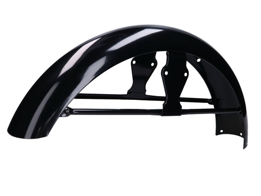 Aile / garde-boue avant avec jambe de force, apprêt noir pour Simson S50, S51, S70