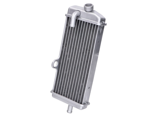Radiateur aluminium argent pour Yamaha DT 50 R, MBK X-Limit 50 Enduro, SM, Malaguti XSM 50