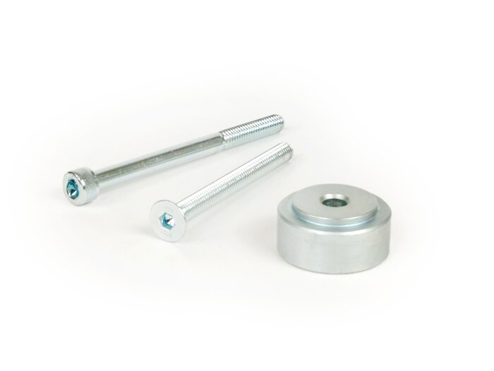 Kit de montage pour rétroviseurs embout guidon -MOTO NOSTRA, Ø=30mm- Vespa GT 125-200, GTL 125-200, GTS125-300, GTS i.E. Super 125/300, GTV 125-300, Aprilia Scarabeo  400/500, SR Max 125-300, Gilera GP 800, Nexus 125-500, Piaggio Beverly 125-500, Piaggi