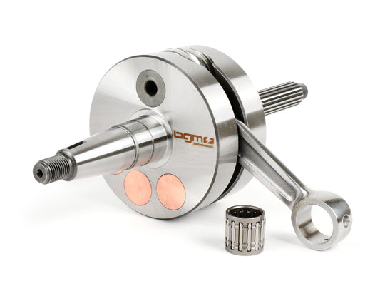 Vilebrequin BGM Evolution 2, course longue 55mm, bielle 110mm, joues D=90mm pour Piaggio Hexagon, TPH, Skipper, TPH, Gilera Runner, Aprilia SR, Italjet Dragster 125-180ccm 2T