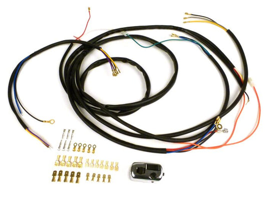 Kit faisceau conversion (commutateur de lumière incl.) -BGM PRO, Vespa CA pour passer à allumage électronique- Vespa Smallframe V50, 50N, PV125, ET3, Vespa Largeframe Sprint, Rally, TS, GT, GTR, GL, Super, GS160, SS180, VNA, VNB, VBA, VBB