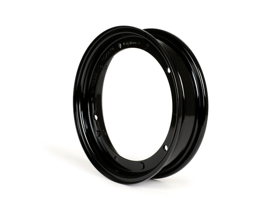 Jante BGM Original 2.10-10 pouces acier V2.0, Deluxe Noir pour Vespa Smallframe V50, 50N, Special, PV, ET3, PK50-125, Largeframe PX, T5, Sprint, Rally, LML Star