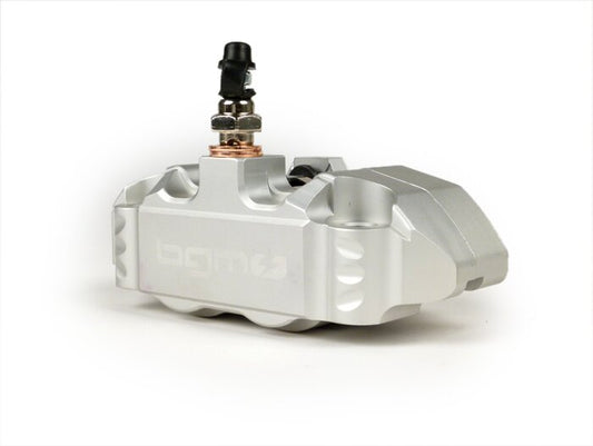 Étrier de frein avant BGM PRO 4 pistons, fixation radiale (adaptateur nécessaire) argent pour Vespa PX Disc, LML Star, Stella, Grimeca NT classic Vespa PX, PK XL