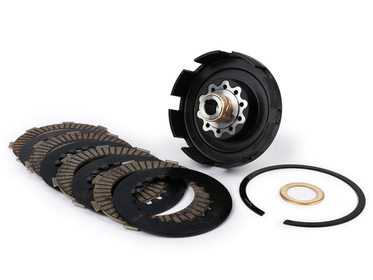 Kit d`embrayage -BGM Pro Superstrong CNC Ultralube, type Cosa2/FL- Vespa PX - sans pignon d`embrayage, avec garnitures d`embrayage type BGM Pro TOURING Alu