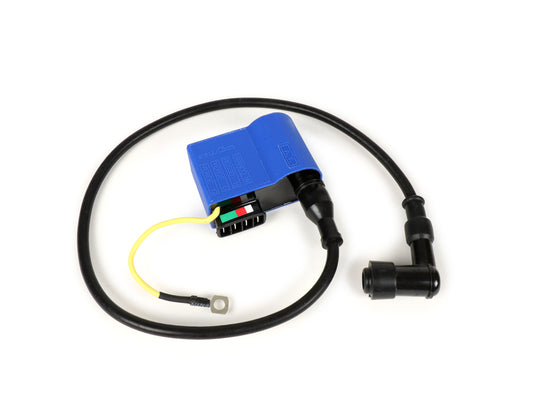 CDI-set bleu incl. cosse de bougie et cable BGM PRO pour Vespa PX (jusquÂ´à lÂ´année 05 / 2011), Rally200 (Ducati), PK XL, ET3