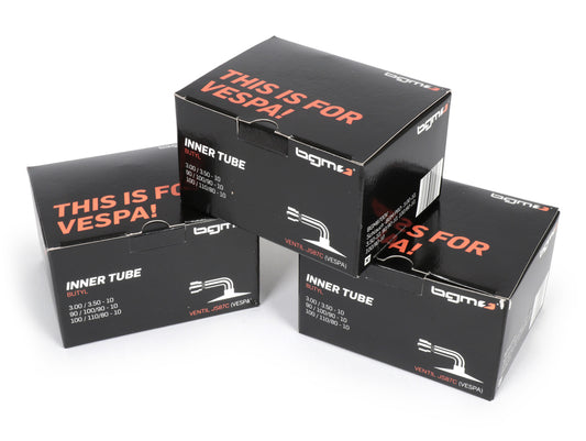 Kit de chambre à air -BGM PRO 10 pouces- 3.50-10, 100/80-10, 100/90-10 - position de valve Vespa