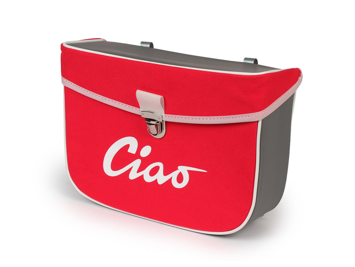 Sacoche de selle -MOTO NOSTRA- Ciao Rouge Gris